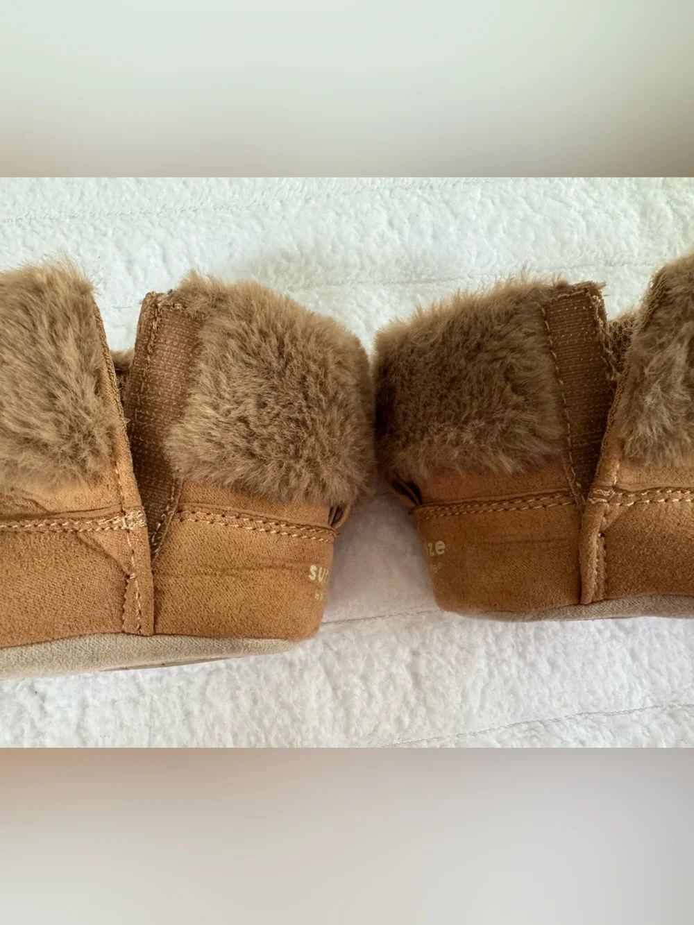 Stride Rite Surprize baby boots, Faux Fur Lined Booties - Brown